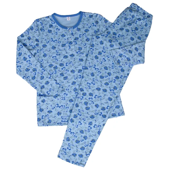 Пижами с дълъг ръкав Дамска зимна пижама  лека вата