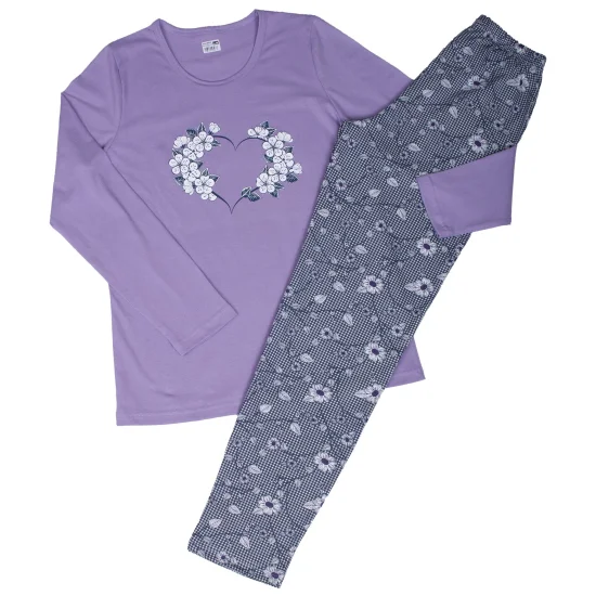 Пижами с дълъг ръкав Дамска пижама с дълъг ръкав и дълъг панталон