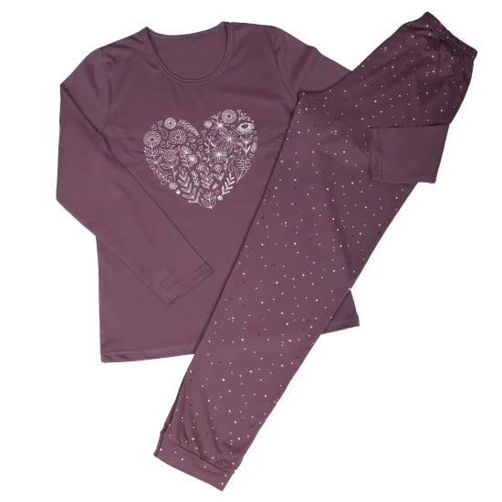 Пижами с дълъг ръкав Дамска пижама с дълъг ръкав и дълъг панталон