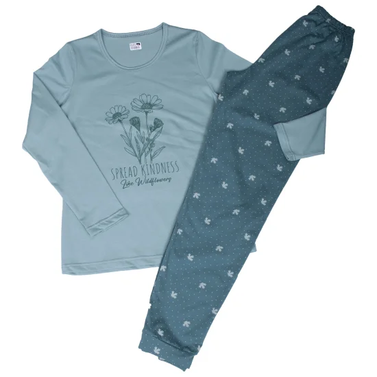 Пижами с дълъг ръкав Дамска пижама с дълъг ръкав и дълъг панталон