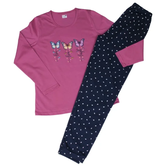 Пижами с дълъг ръкав Дамска пижама с дълъг ръкав и дълъг панталон