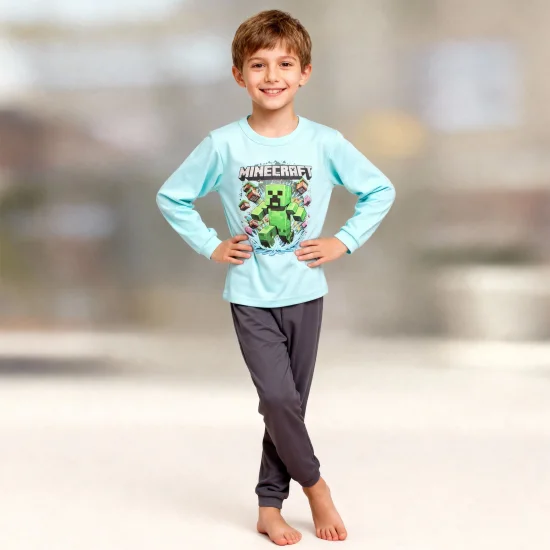 Пижами с дълъг ръкав Детска зимна пижама интерлог