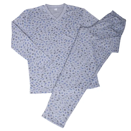 Пижами с дълъг ръкав Мъжка зимна пижама лека вата